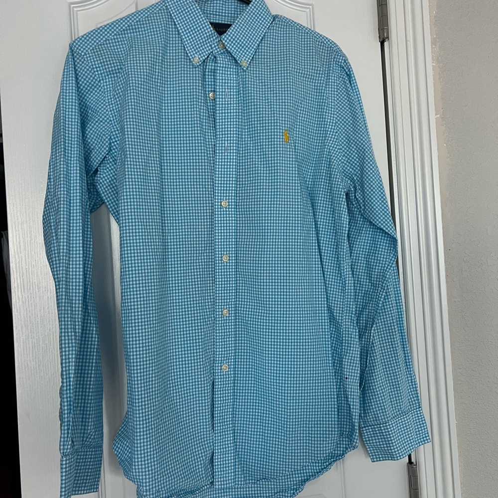 Blue Ralph Lauren Button Down. Size M